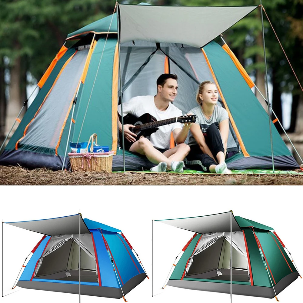 

Автоматическая туристическая палатка на 3-4 человек, портативная, легкая и мгновенная установка, навес от солнца, Аксессуары Для Путешествий...