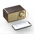 Деревянная Bluetooth-колонка в стиле ретро, классический объемный сабвуфер с усиленными басами, AUX, FM-радио, для компьютера