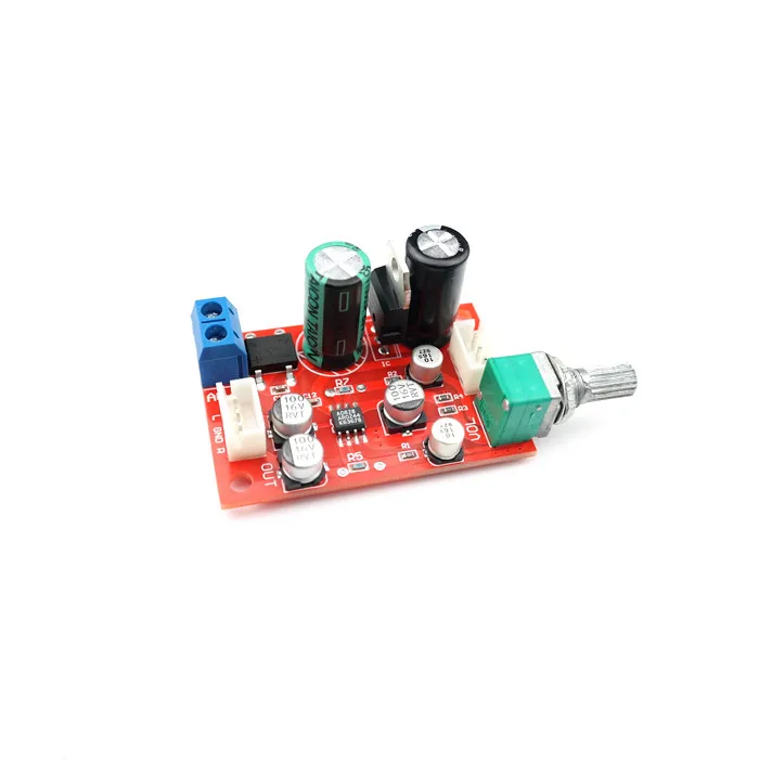 

NE5532 /ad828 Op Amp Preamplifier Board With Volume Potentiometer Single Power Supply