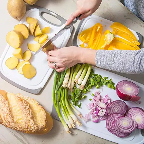 Kitchen Accessories Cutting Board Juicegrooves With Easy-grip Handles Antibacterial Anti-mildew Chopping | Дом и сад