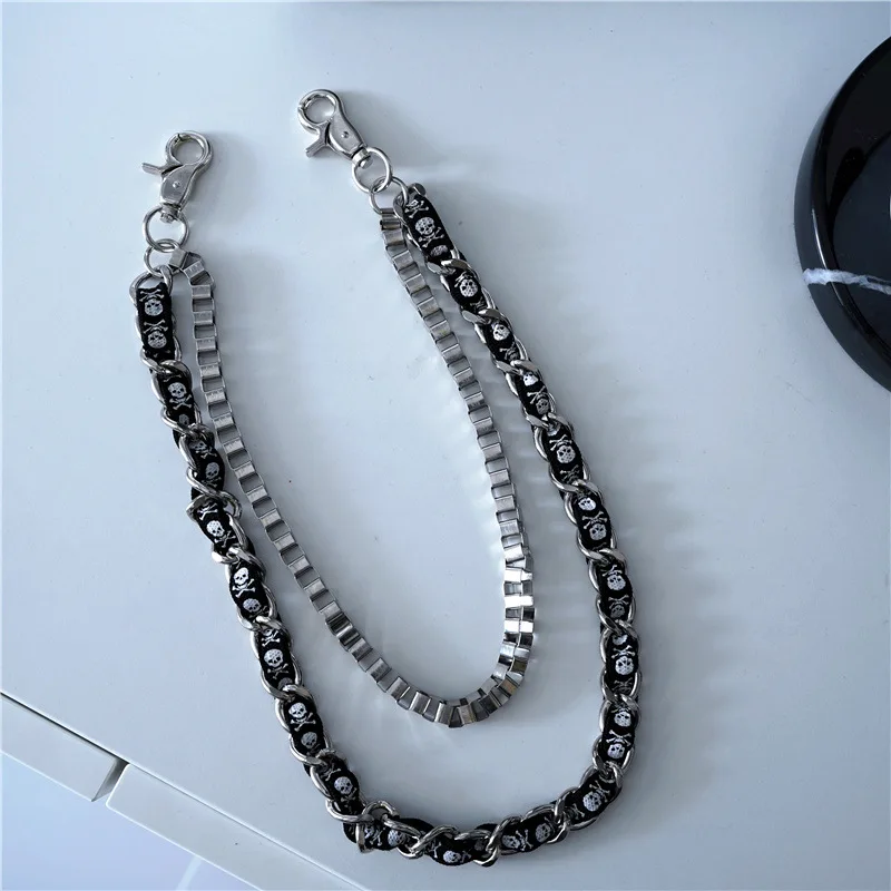 Мужской металлический брелок для ключей в виде головы черепа винтажном стиле