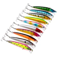 10 color 8 5g 9 5cm minnow lures metal squid hard goods for fishing swimbait sea river shad wobbler for trolling squid fish lure