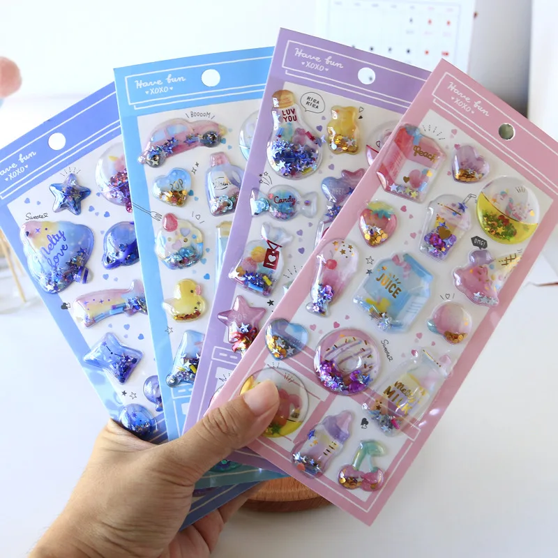 Милые канцелярские наклейки 3D 1 шт. милые свежие для путешествий дневника