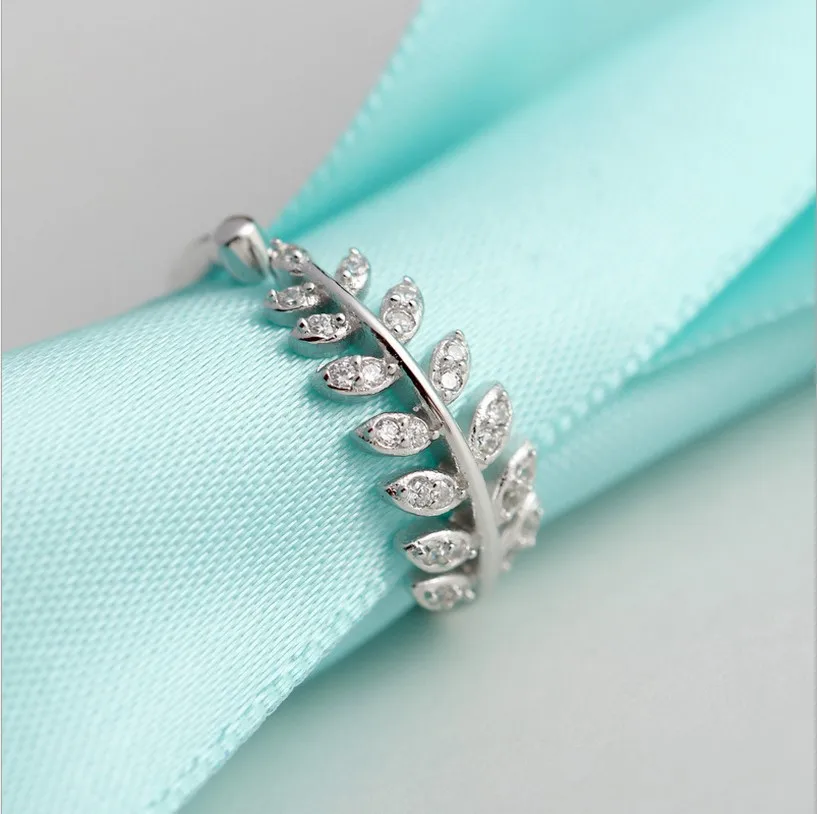 DIEERLAN Ретро Винтажные Ювелирные изделия серебряного цвета кристалл лист Кольца