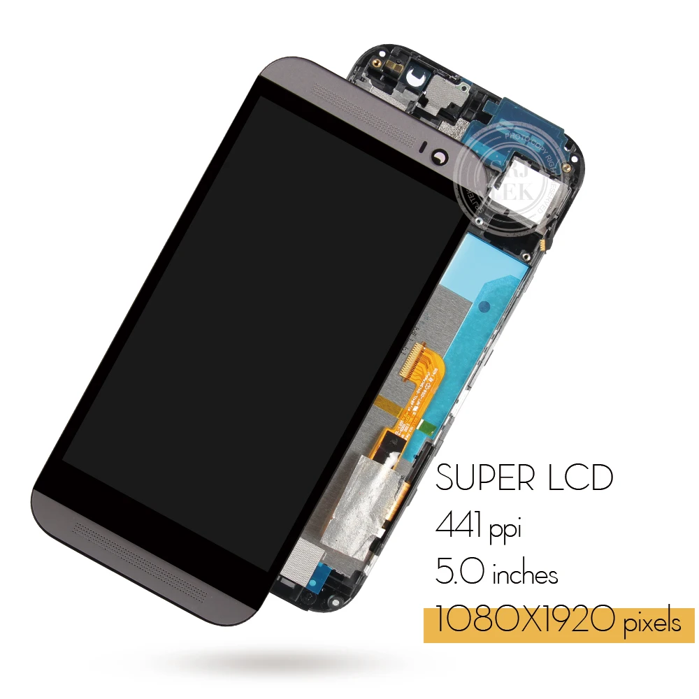 100% оригинал 5 &quotдля HTC один E8 ЖК дисплей сенсорный Сенсор Экран с рамкой для