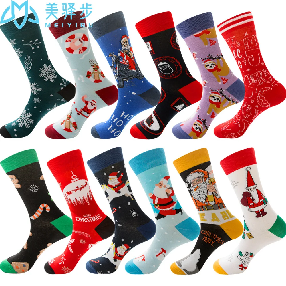 100 Pairs  Happy Sock Fashion Sock Men's Socks Fruit Socks Wholesale Christmas Sock Wholesale
