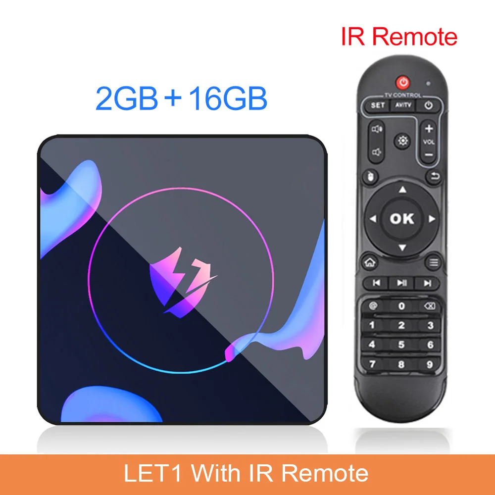 LEMADO LET 1 Android tv Box RK3318 Четырехъядерный 4G 64G HDMI 2,0 USB 3,0 Поддержка 2,4G& 5G Wifi 4K Netflix YouTube tv Box Android 9,0 - Цвет: 2G 16G
