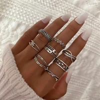 vintage metal wide knuckle ring set for women punk cross twisted finger ring bohemian fashion jewelry gift %d0%ba%d0%be%d0%bb%d1%8c%d1%86%d0%be %d0%b6%d0%b5%d0%bd%d1%81%d0%ba%d0%be%d0%b5