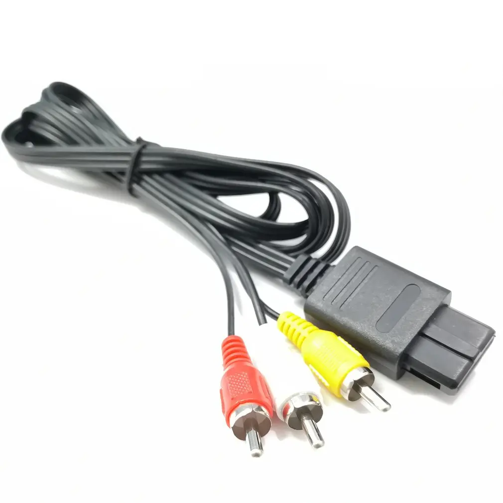 N64 SNES Gamecube 6FT RCA AV TV Аудио Видео стерео кабель Шнур для nasud 64 изысканный дизайн