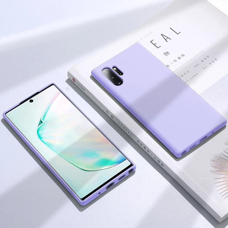 Для samsung Galaxy Note 10 чехол Note 10 Plus жидкий Силиконовый ТПУ карамельного цвета чехол для samsung Galaxy Note 9 8 10 Pro Чехол