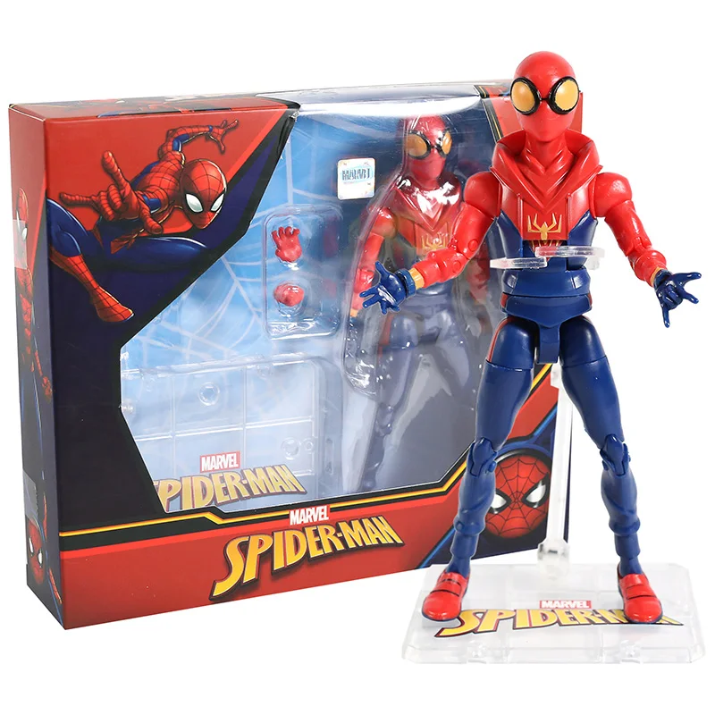 D Marvel Человек-паук Miles Morales Gwen Stacy Питер Паркер Черный Человек-паук 2099 ПВХ фигурка Коллекционная модель игрушки - Цвет: D