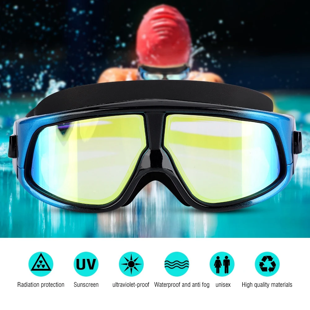 Diving Mask Anti-fog Silicone Underwater Scuba Swimming Glasses HD Non-polarized Goggles Equipment | Спорт и развлечения