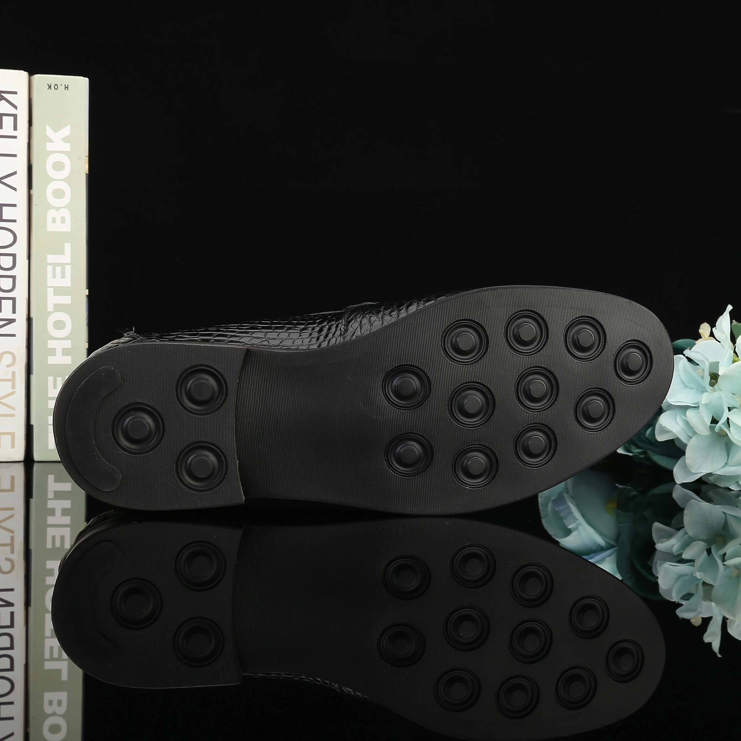 Мужские туфли из крокодиловой кожи с подкладкой коровьей деловые модельные