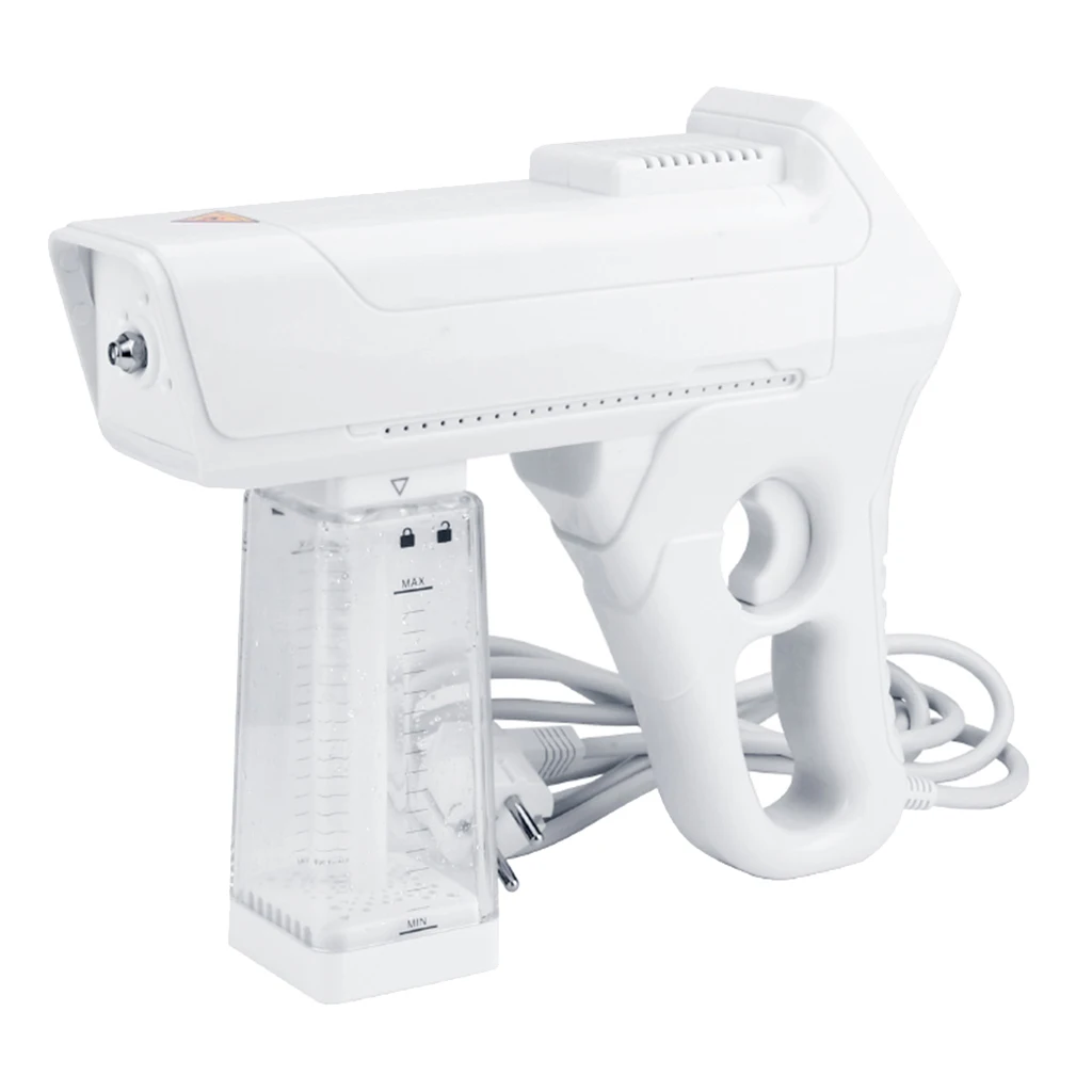

1300W Blue Light Nano Steam Atomizing Fogging Disinfection Sprayer Gun Rechargeable Nano Sprayer Gun Sanitizer Tools EU Plug