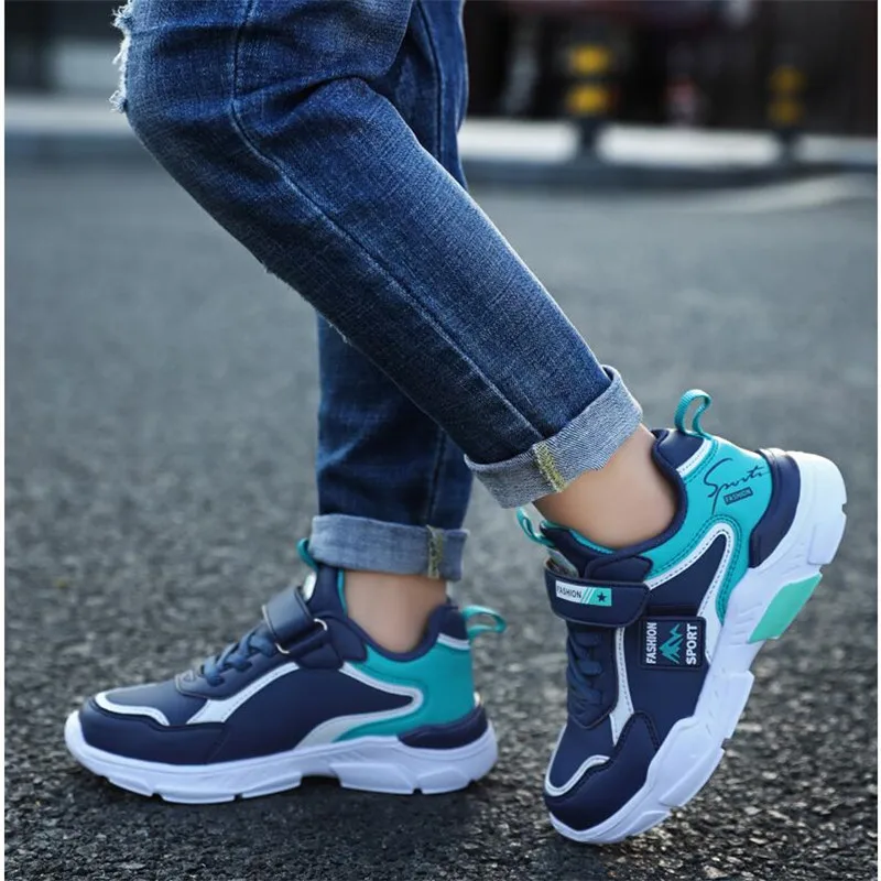 Кроссовки детские кожаные повседневная обувь для бега с воздушной подушкой