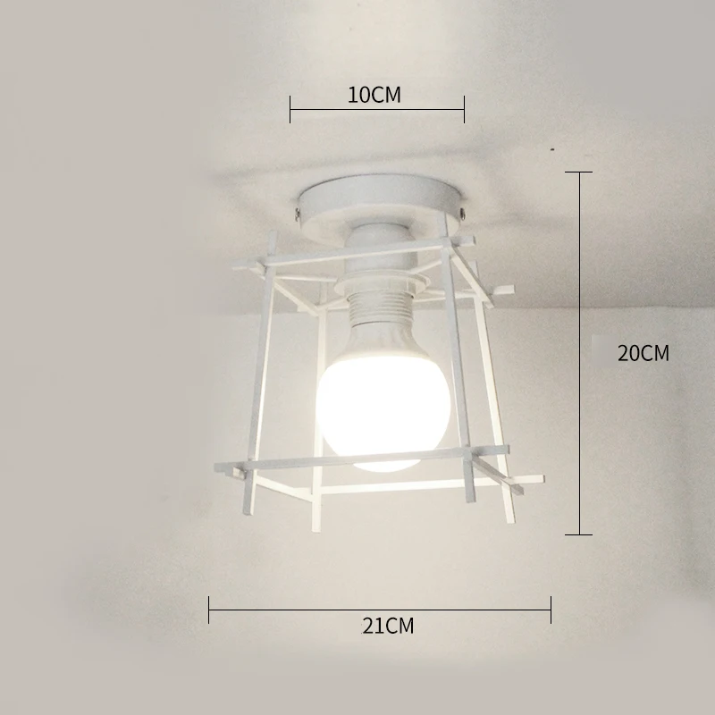 18 Ceiling lights Minimalist Retro Ceiling Lamp Glass E27 industrial decor lamps for living room Home Lighting Lustre Luminaria - Цвет корпуса: 18