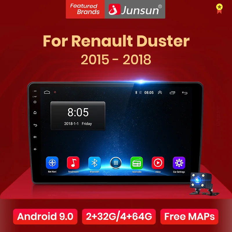 Junsun V1 2G + 32G Android 10 0 DSP автомобильный Радио мультимедийный видео плеер для Dacia/Renault