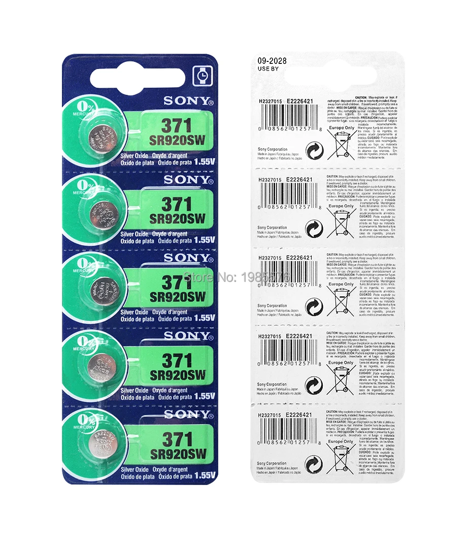 1 шт. для sony 100 371 SR920SW 920 LR920 AG6 LR920 LR69 171 1,55 в оксид серебра часы батарея часы сделано в Японии