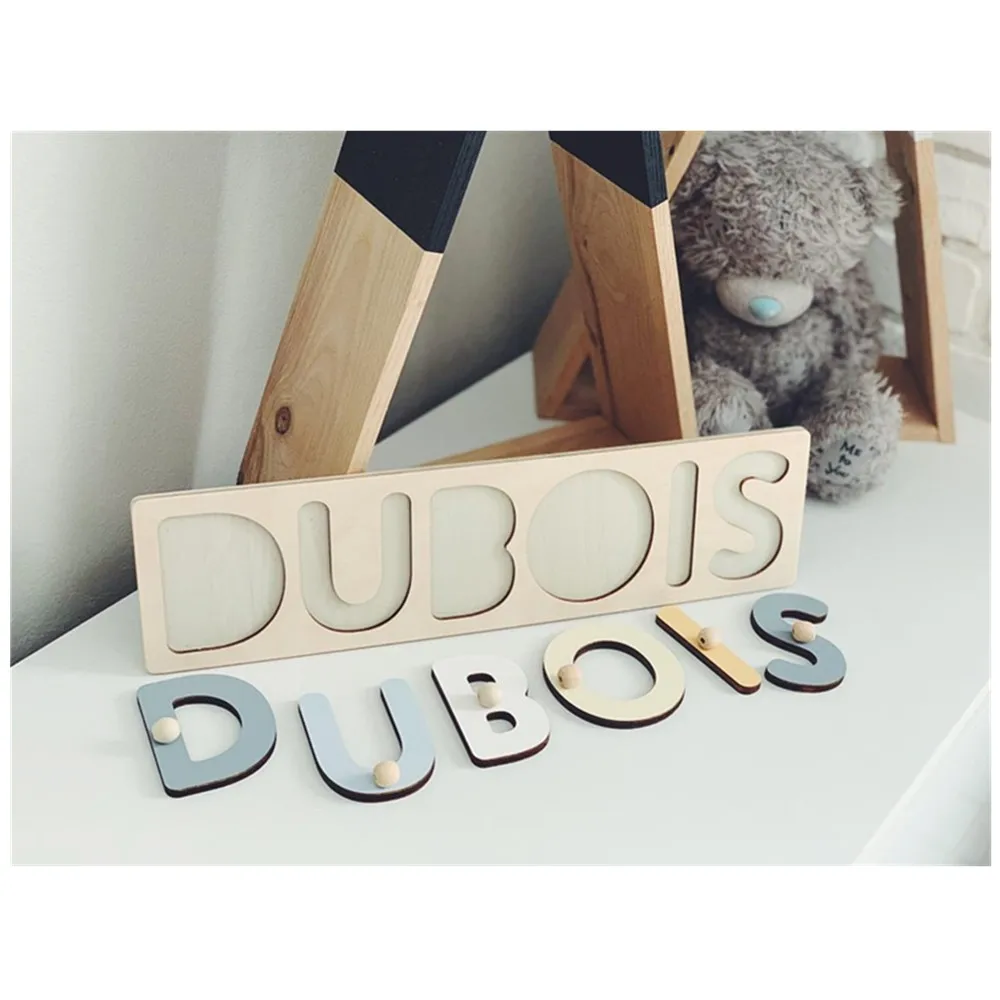 Персональное имя головоломка крещение новорожденная девочка подарок на заказ