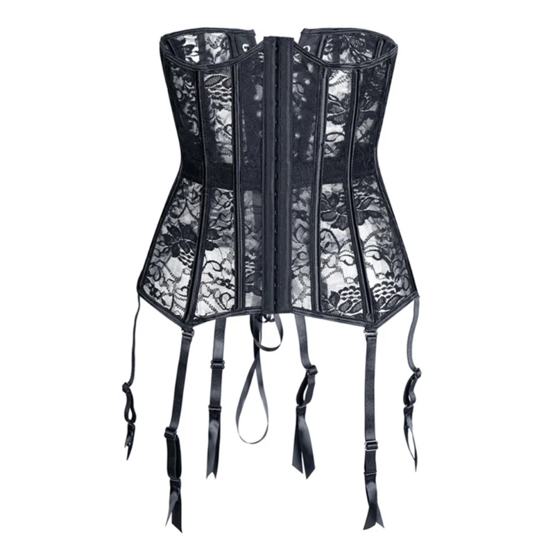 

Boned Lace Up Corset Wrist Cincher Women Corset Waist Training Corsets Underbust Body Shaper Boned Slim Lace Hollow Tube 35EF