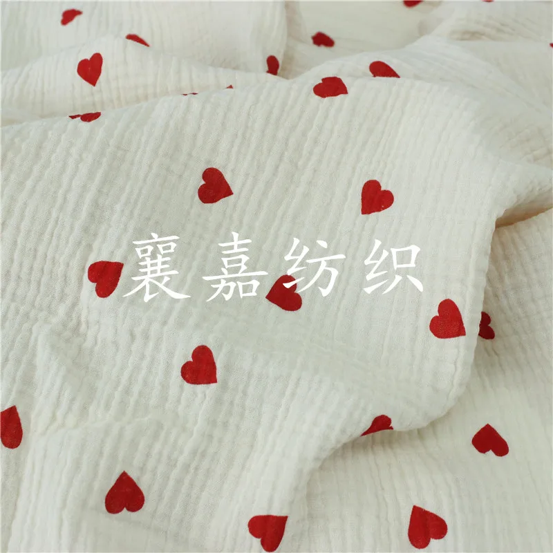 Брюки из хлопка и креповой ткани двухслойная марлевая любовь пижама в сердечко