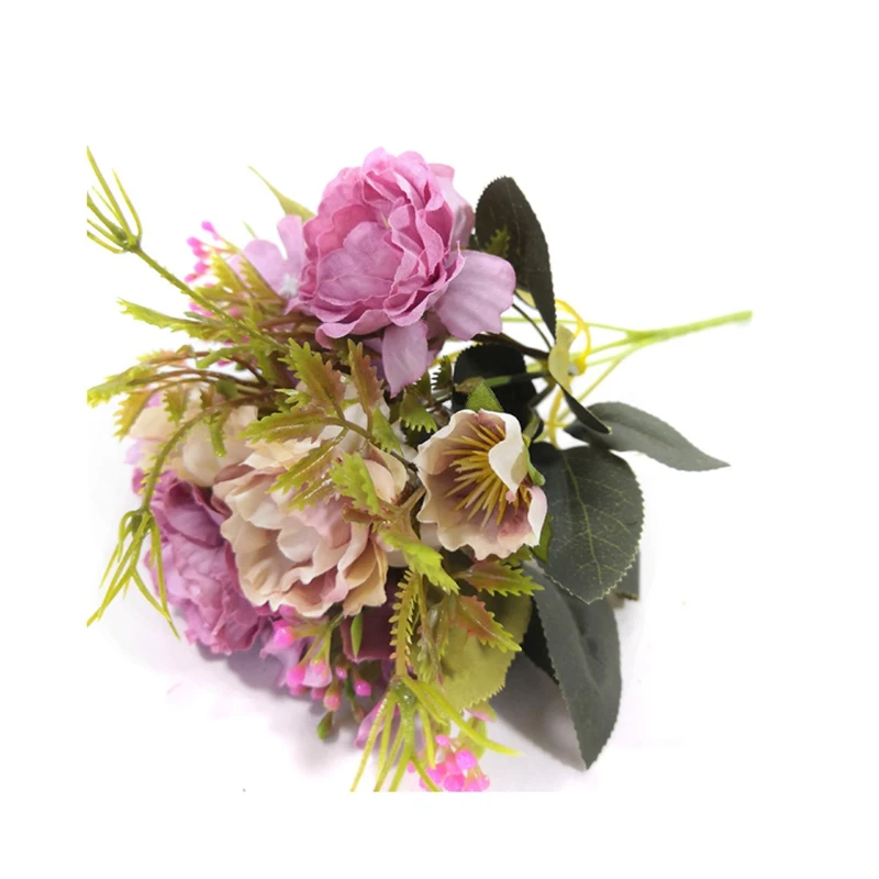

Artificial Flowers Small Peony Bouquet Wedding Decorative Plants Wreaths Vases for Home Decoration Accessories