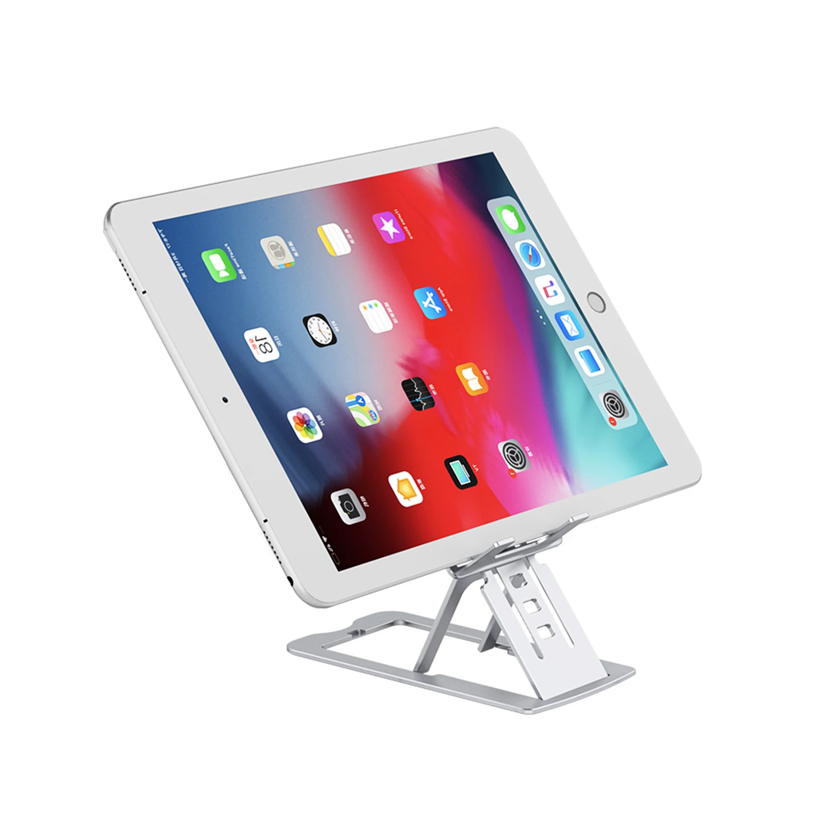 

Foldable Cell Phone Stand Foldable Stand Computer Stand Phone Stand Portable Gray Adjustable Angle Foldable Silver Tablet Stand