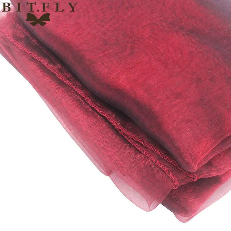 burgundy Органза 180*180 см(70 дюймов) Свадебная вечеринка скатерть элегантный сплошной органза банкетный стол в гостинице - Цвет: burgundy