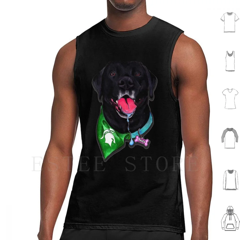 

No Stick Ellie Tank Tops Vest Sleeveless Dog Ellie Lab