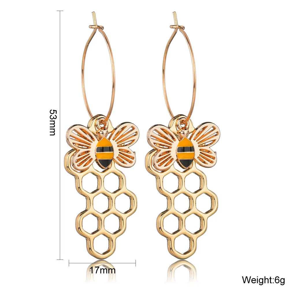 Лидер продаж 1 пара милых миниатюрных серег в виде пчелы ювелирные изделия