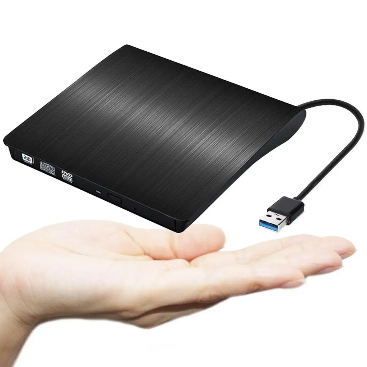 Type C Black Тип C USB 3,0 внешний DVD/CD/VCD горелка RW SVCD привод плеер оптический привод для Mac/PC/Apple ноутбук/OS/Windows - Цвет: Type C Black
