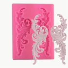 Европейский Винтаж барокко рельеф кружевная силиконовая форма для помадки мастика шоколадная глина формы для конфет украшения границы торта инструменты