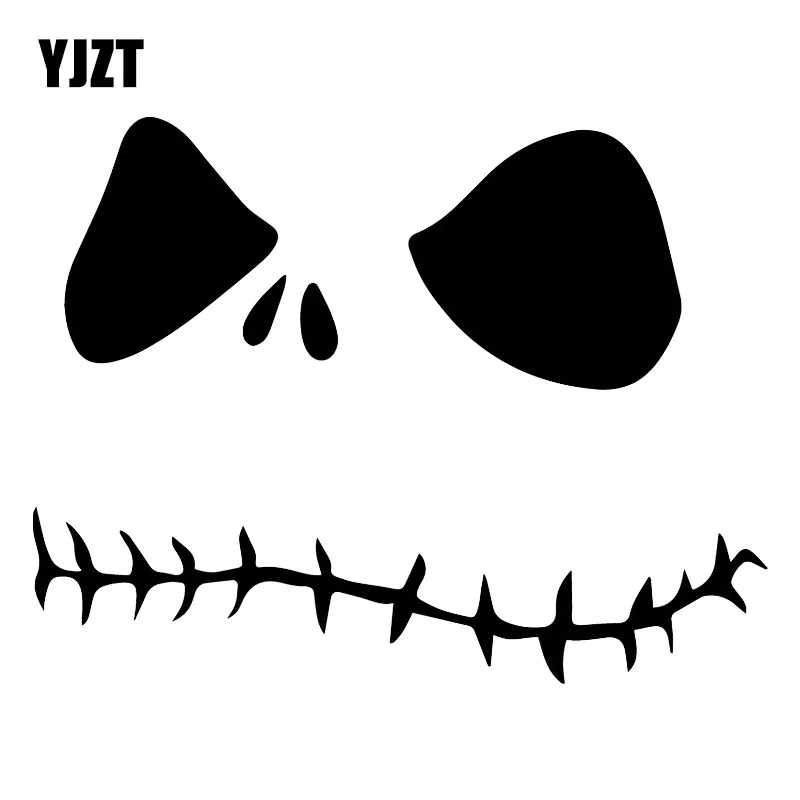 

YJZT 16.3X12.6CM Cartoon Funny Face Window Decoration Bumper Car Sticker Accessories C25-1146