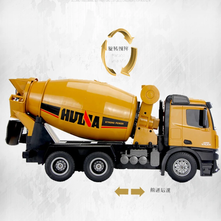

Huina 574 alloy electric 2.4G remote control mixer truck 10-channel simulation engineering vehicle model Christmas gift
