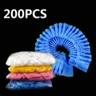 Одноразовые шапки для душа 200 шт., прозрачный спа-салон для волос, Одноразовые эластичные шапки для ванной комнаты