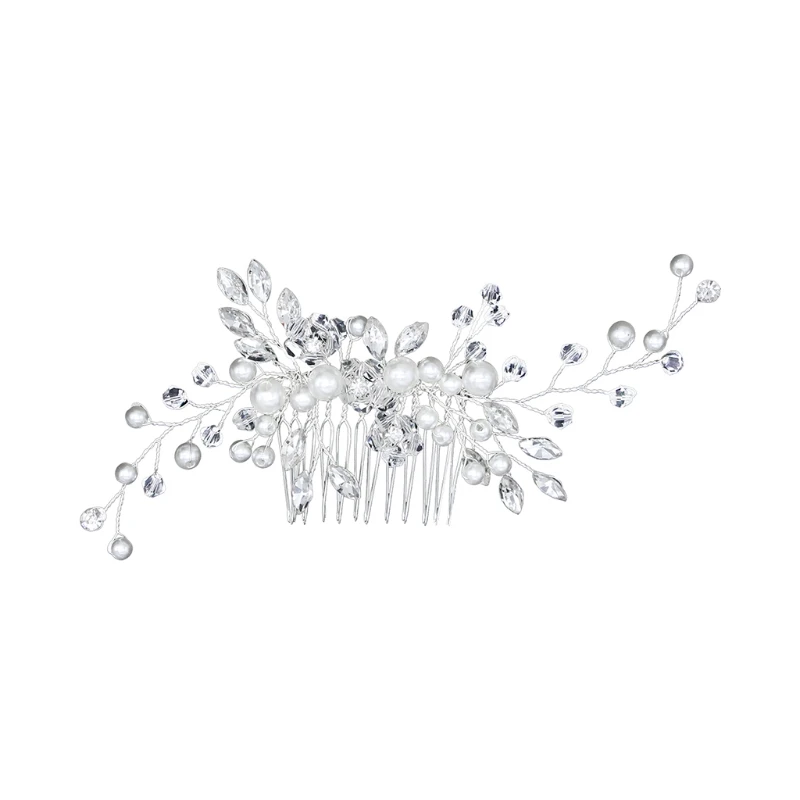 

Bride Comb Women Pearl Jewelry Hair Ornaments Bridal Wedding Elegant Headpieces