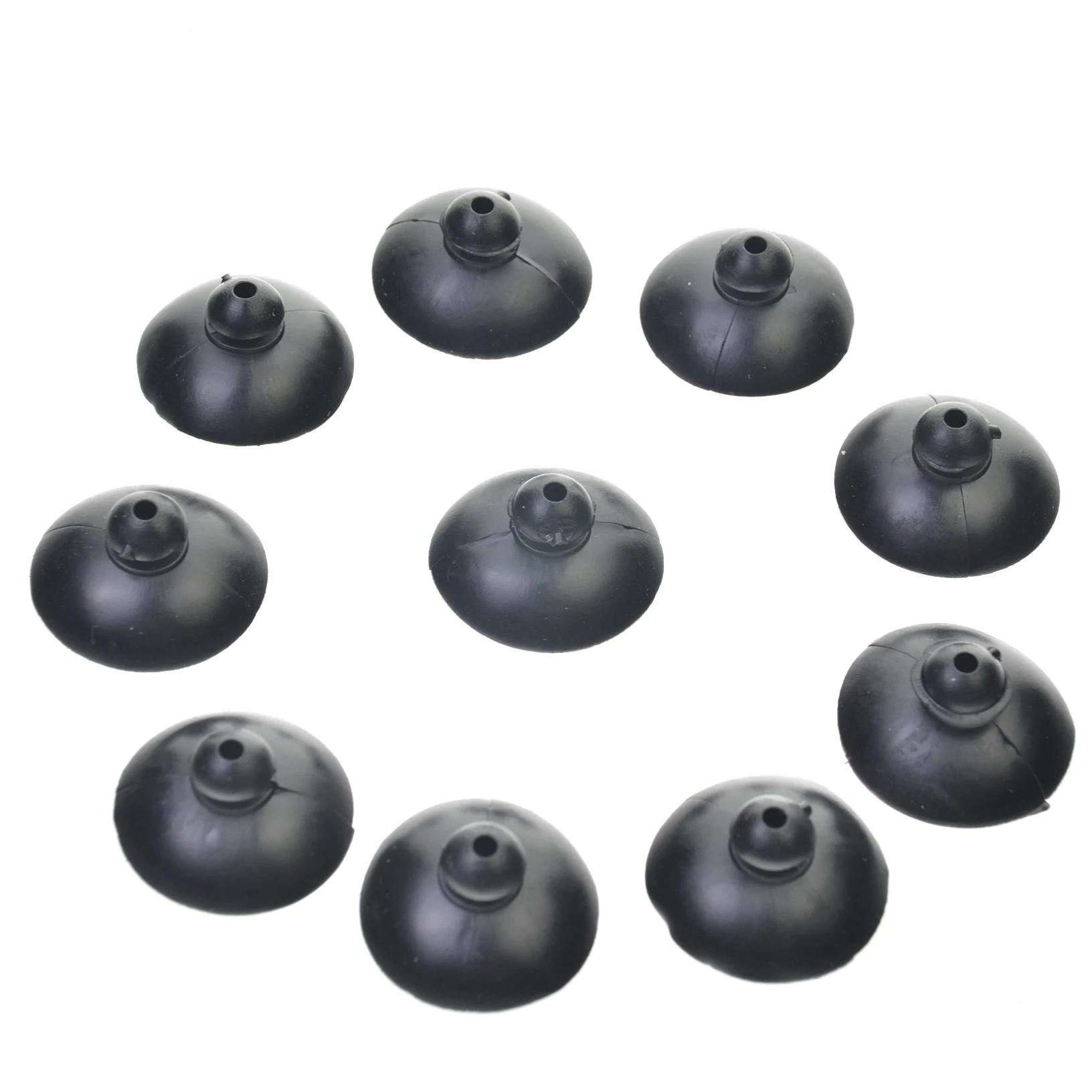 

10Pc Aquarium submersible pump aeration pump suction cup Water pipe and wire fixed suction cup Black Soft Silicone Sucker Holder