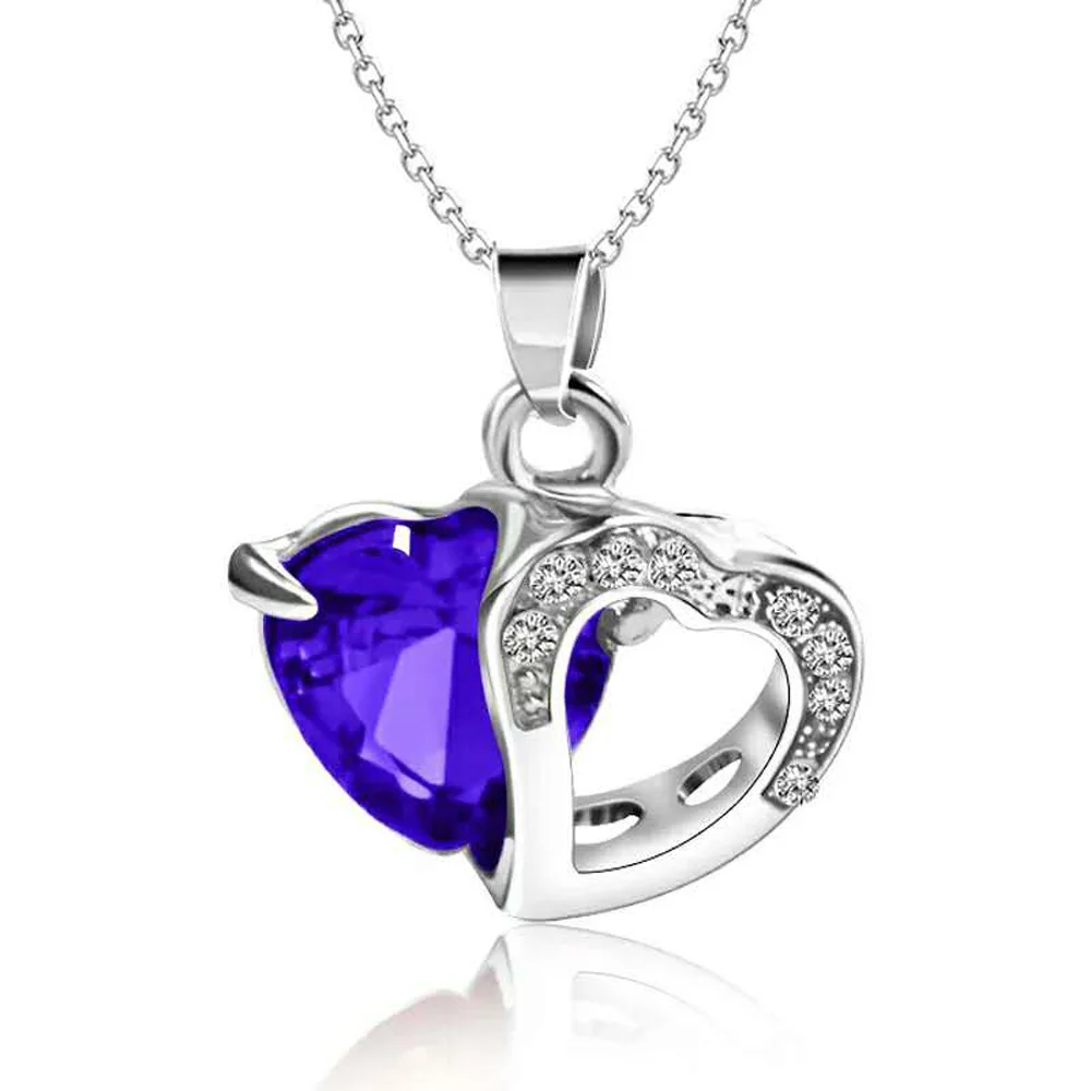 Цепочка-чокер женская с кристаллами из циркония разных цветов цвет синий красный