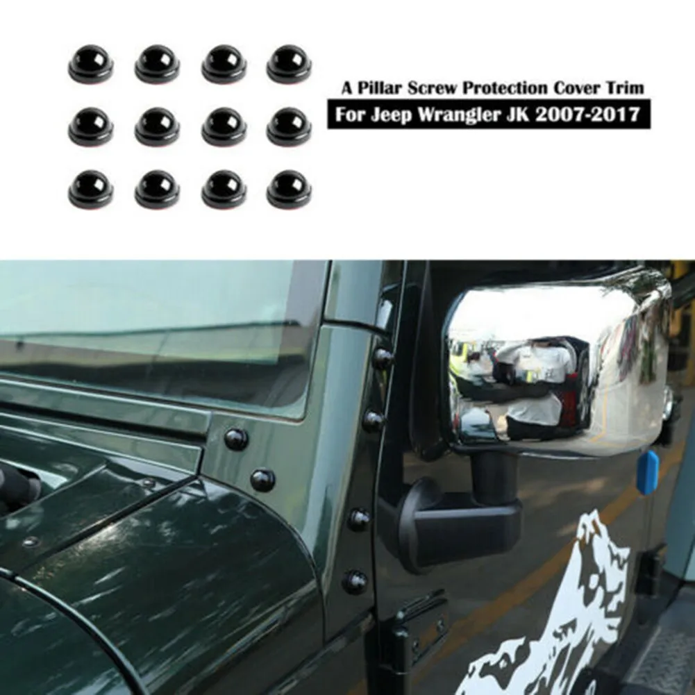 

12pcs Screw Protection Cover For Jeep Wrangler JK 07-17 100% Brand New