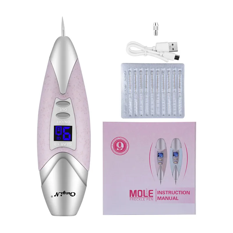 

CkeyiN Electric Mole Removal Pen Wart Plasma Remover Laser Beauty Skin Care LCD Freckle Tag Nevus Dark Spot Tattoo Remover