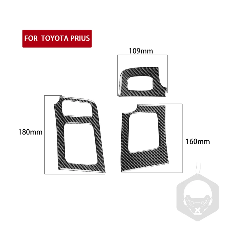 

Car Dashboard Left And Right Air Outlets Panel Trim Decal For Toyota Prius 2012-2015 Carbon Fiber Sticker Styling Accessories