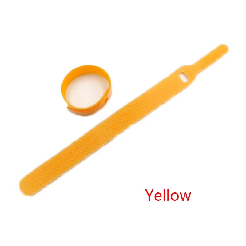 Yellow 50 шт./компл. Карамельный Цвет данных кабельные стяжки нейлон крюк и петля кабель жгут проводов крепление кабеля Маркер ремни Мощность провода Управление - Цвет: Yellow