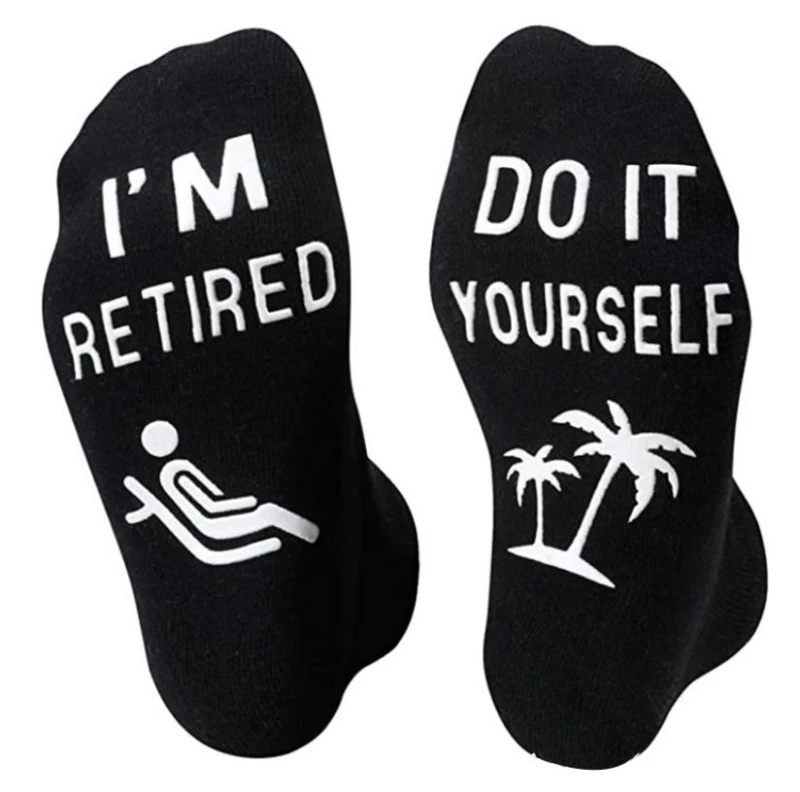 

Новинка, забавные носки MXMA унисекс с надписью «Не беспокоить», «сделай сам», «Я пенсионер», хлопковые чулочно-носочные изделия