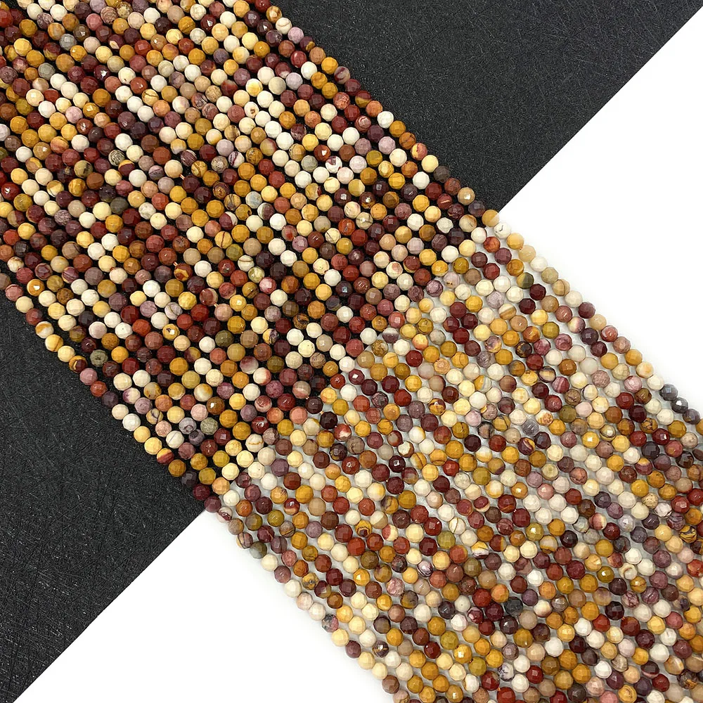 

Faceted Beads Natural Egg Yolk Round Loose Beads for DIY Jewelry Making Exquisite Necklace Bracelet Accessories Gift Charm