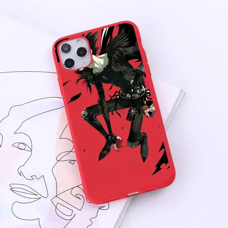 

Death Note Anime Ryuk kira Phone Case Candy Color for iPhone 6 7 8 11 12 s mini pro X XS XR MAX Plus high quality protective