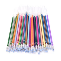 60 colors gel pen refill 0 8mm flash glitter highlighter fluorescent ink colorful cartridge painting handle rod wring stationery