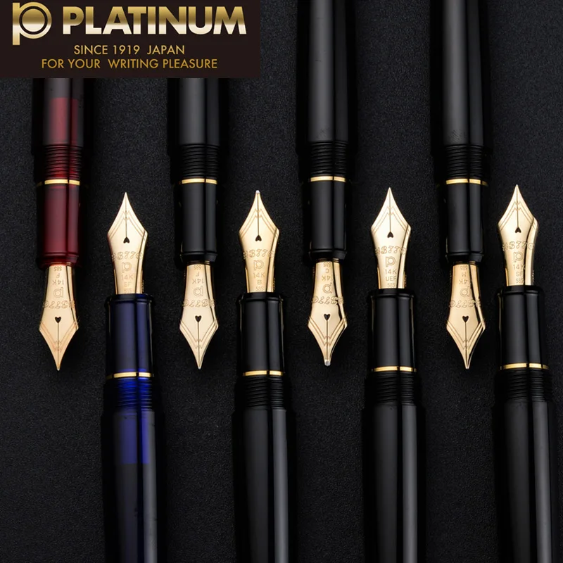 Японский оригинальный platinum 3776 century PNB 10000 13000 14k перьевая ручка золотого цвета