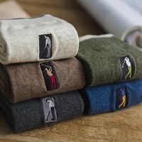 5 pairs high quality embroidery mens cotton socks male new business brand deodoriza dress socks mens outdoor baseball socks