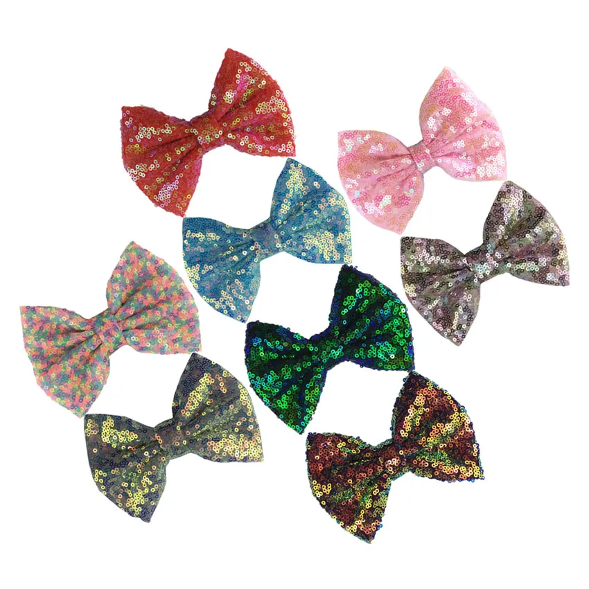 1 пара 5 дюймов Новый высочайшего качества ручная работа бантики для волос с