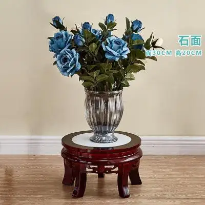 

Solid wood flower stand Chinese wooden household living room storage bonsai pots frame single flower shelf indoor